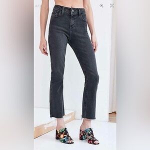 BDG Urban Outfitters Kick Flare High Rise Cropped Gray Jeans